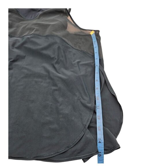 Lululemon Top Women 10 Blue Twist Around Tank Light Support C/D Cup Mesh W1AIDS - Picture 4 of 7